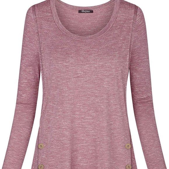 New Quinee Maternity Nursing Pink Top Large - Picture 1 of 6